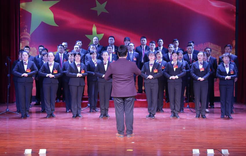 问鼎线上平台,问鼎（中国）2019年度工作动员大会---大合唱《团结就是力量》、《我爱你中国》